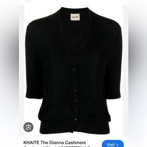 Khaite Dianna short sleeve cashmere cardigan